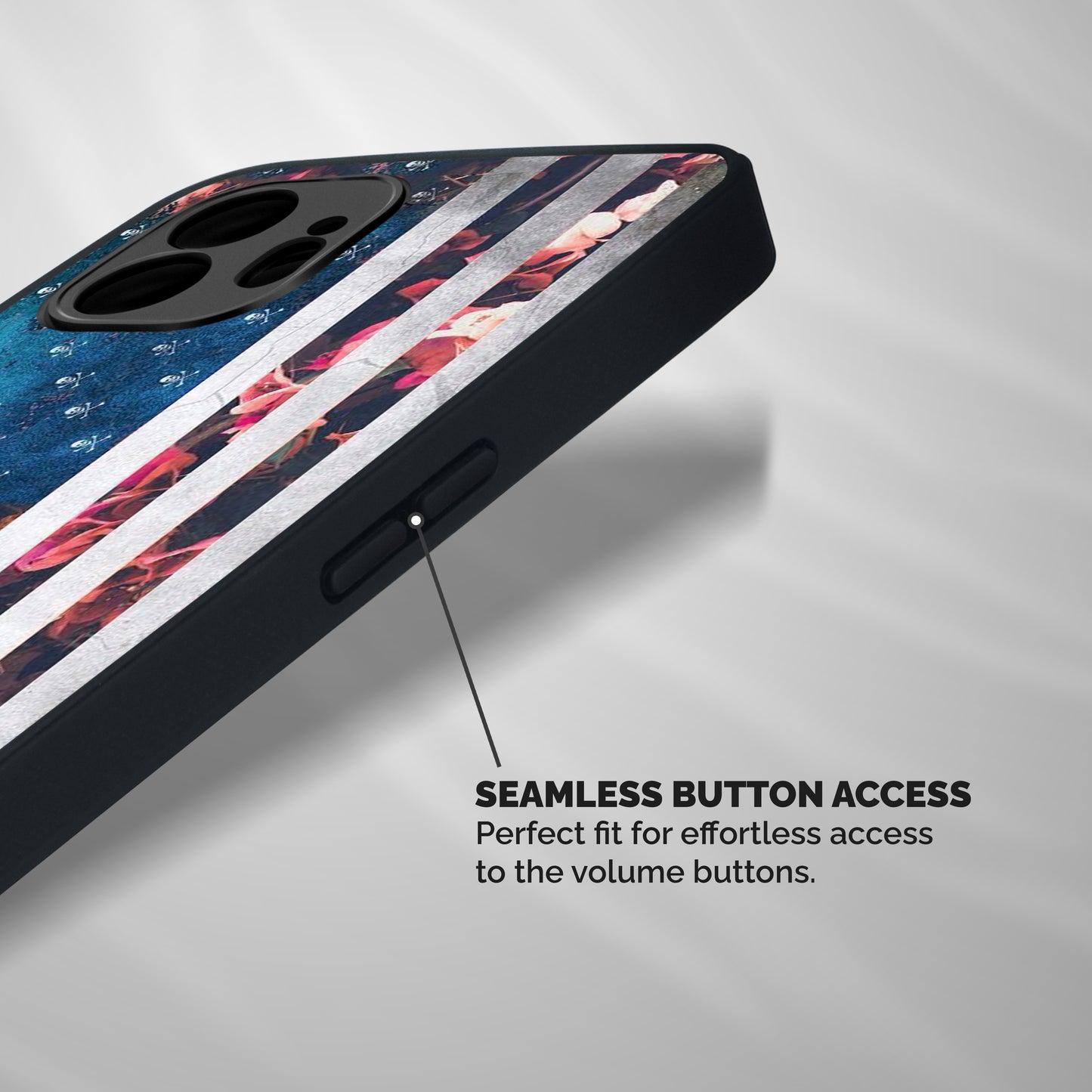 Flag Stripes Shockproof Hybrid Protection (Metal + TPU) Back Case Cover
