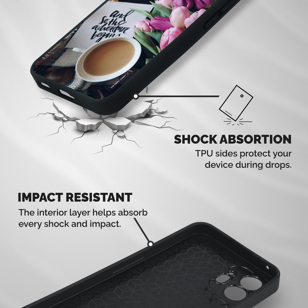Floral Adventure Shockproof Hybrid Protection (Metal + TPU) Back Case Cover