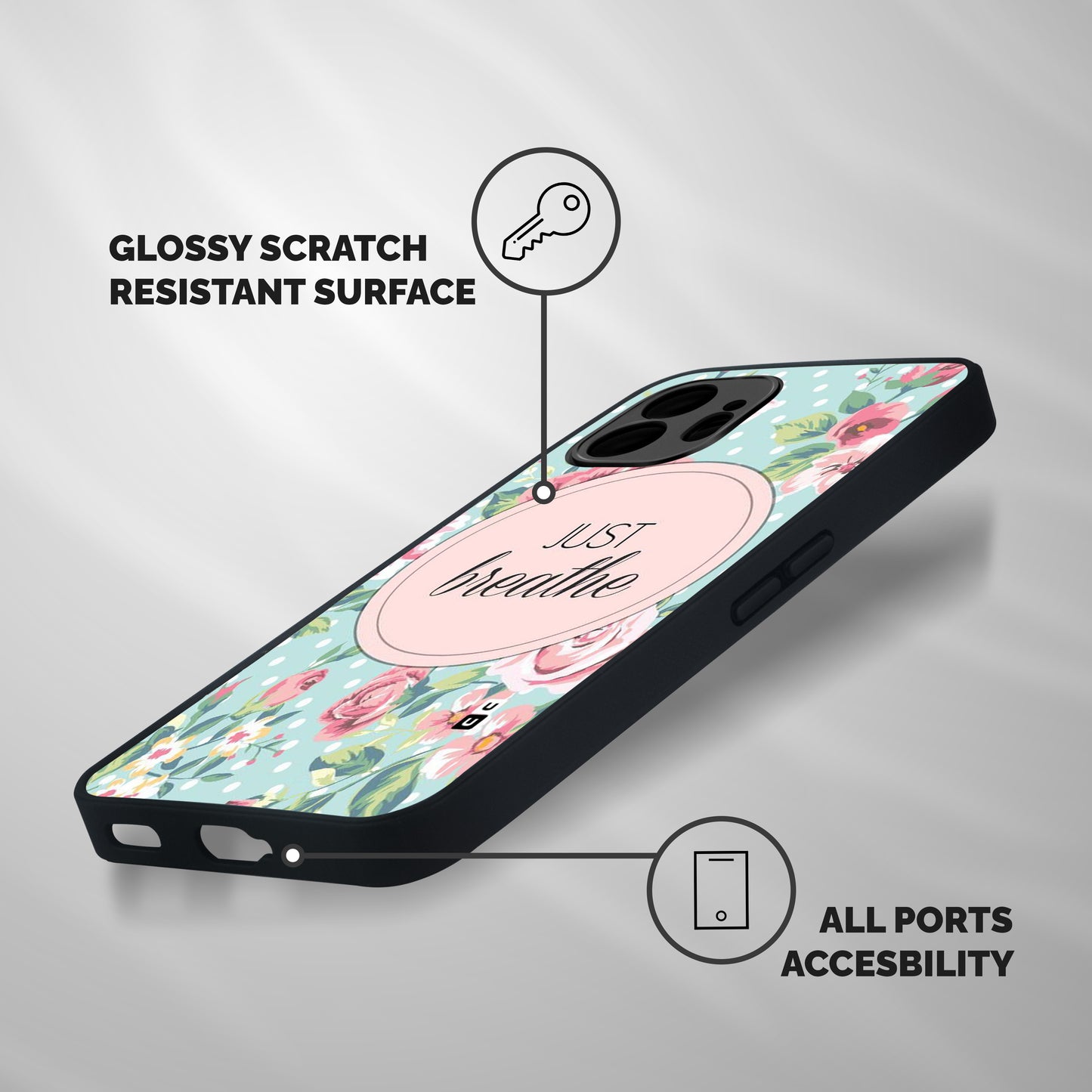 Floral Bloom Shockproof Hybrid Protection (Metal + TPU) Back Case Cover