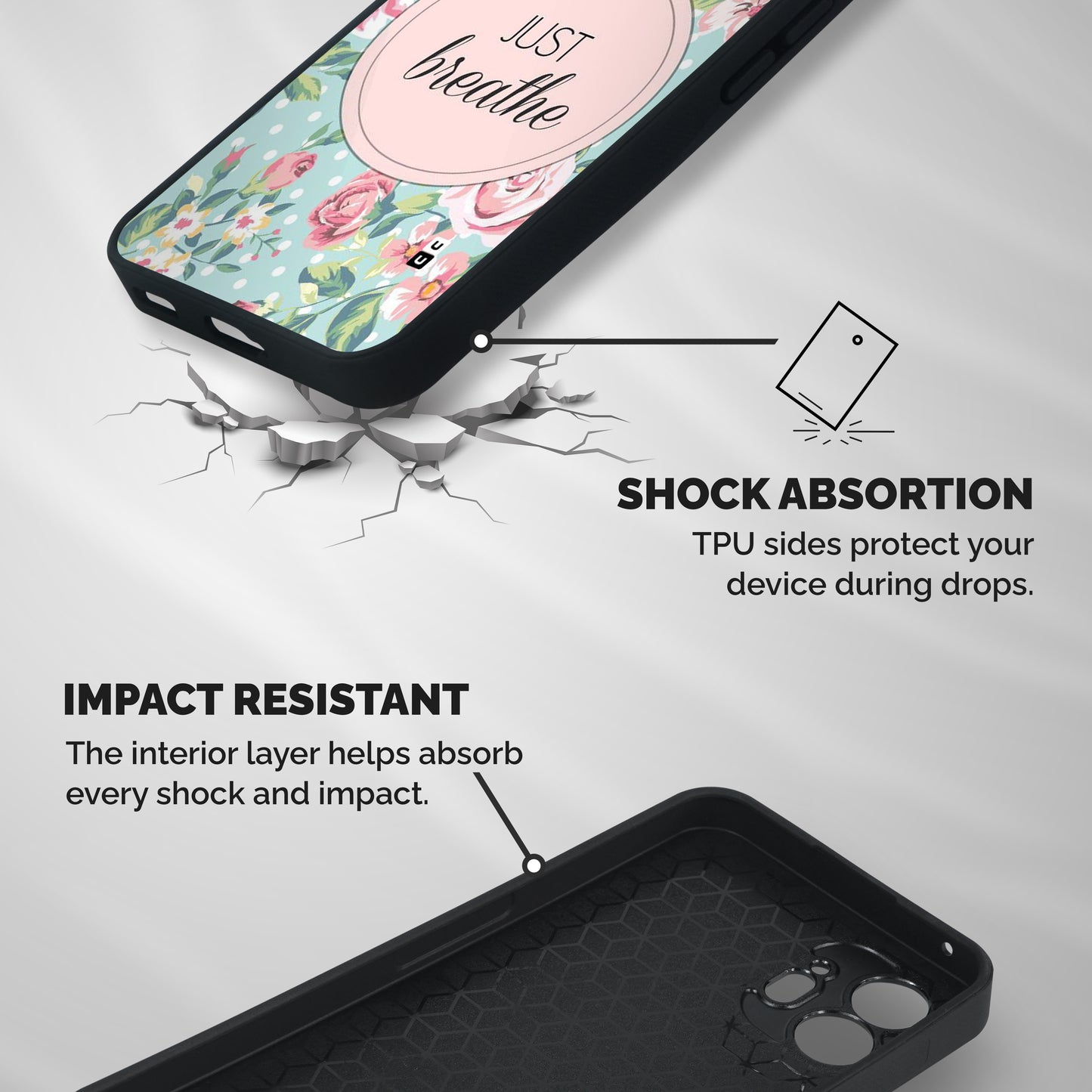 Floral Bloom Shockproof Hybrid Protection (Metal + TPU) Back Case Cover