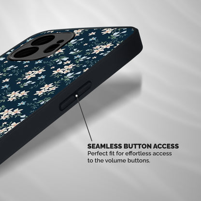 Floral Blue Bloom Shockproof Hybrid Protection (Metal + TPU) Back Case Cover