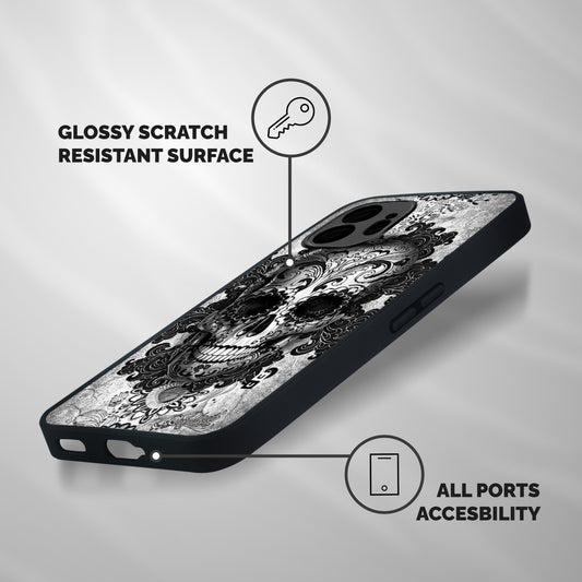 Floral Ghost Shockproof Hybrid Protection (Metal + TPU) Back Case Cover