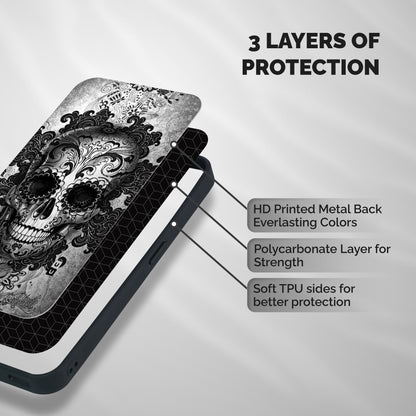 Floral Ghost Shockproof Hybrid Protection (Metal + TPU) Back Case Cover