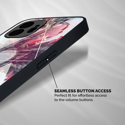 Floral Triangle Shockproof Hybrid Protection (Metal + TPU) Back Case Cover
