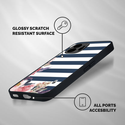 Floral Water Art Shockproof Hybrid Protection (Metal + TPU) Back Case Cover