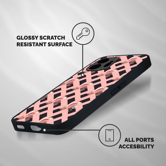 Floral X Design Shockproof Hybrid Protection (Metal + TPU) Back Case Cover
