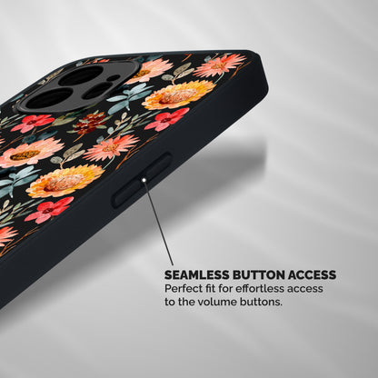 Florals Wonderful Pattern Shockproof Hybrid Protection (Metal + TPU) Back Case Cover