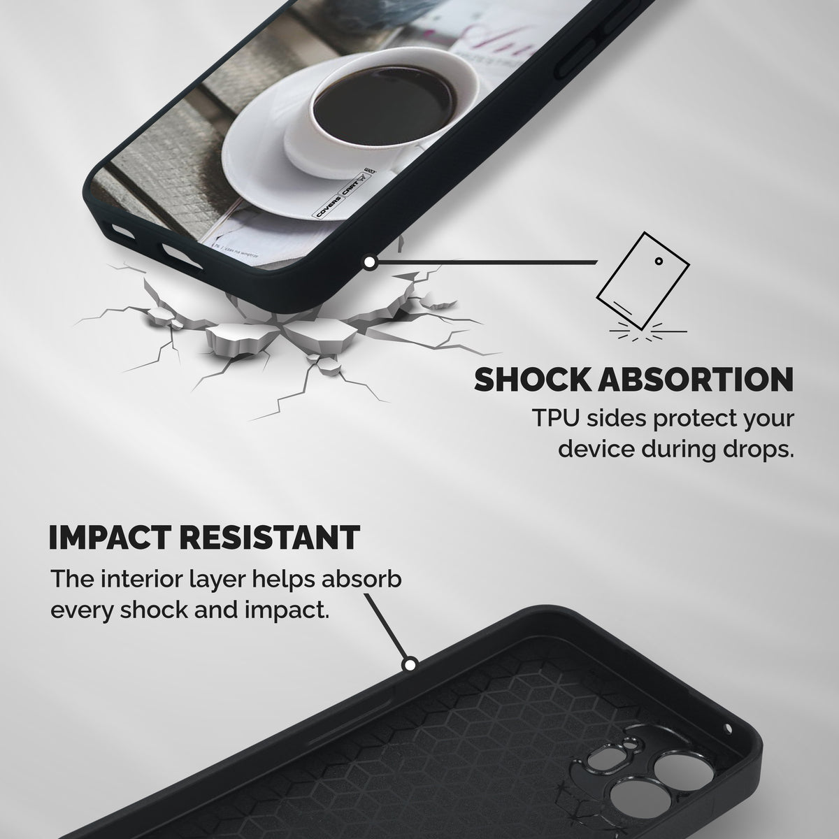 Flower And Blend Shockproof Hybrid Protection (Metal + TPU) Back Case Cover