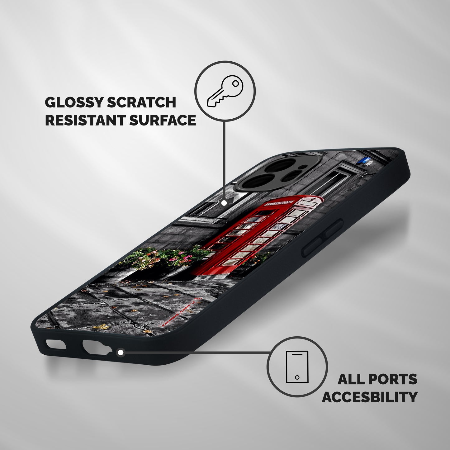 Flower And Booth Shockproof Hybrid Protection (Metal + TPU) Back Case Cover