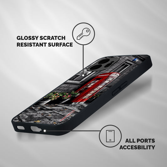Flower And Booth Shockproof Hybrid Protection (Metal + TPU) Back Case Cover