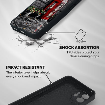 Flower And Booth Shockproof Hybrid Protection (Metal + TPU) Back Case Cover