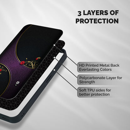 Flower Curves Shockproof Hybrid Protection (Metal + TPU) Back Case Cover