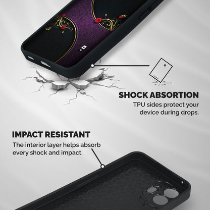 Flower Curves Shockproof Hybrid Protection (Metal + TPU) Back Case Cover