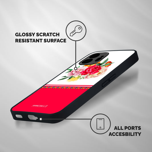 Flower Fusion Shockproof Hybrid Protection (Metal + TPU) Back Case Cover