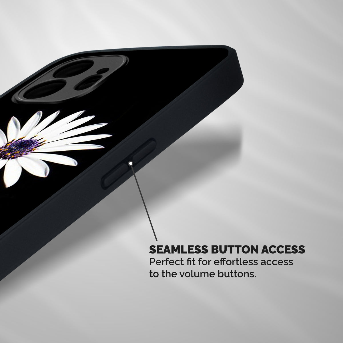 Flower White Spring Shockproof Hybrid Protection (Metal + TPU) Back Case Cover