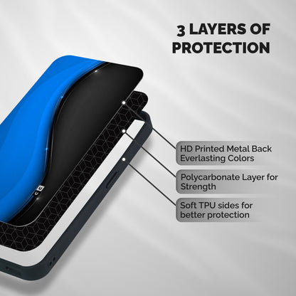 Flowing Colors Shockproof Hybrid Protection (Metal + TPU) Back Case Cover