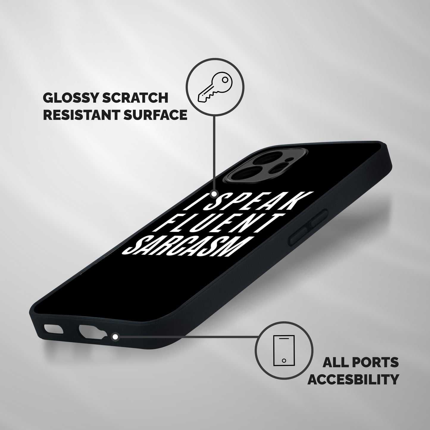 Fluent Sarcasm Shockproof Hybrid Protection (Metal + TPU) Back Case Cover