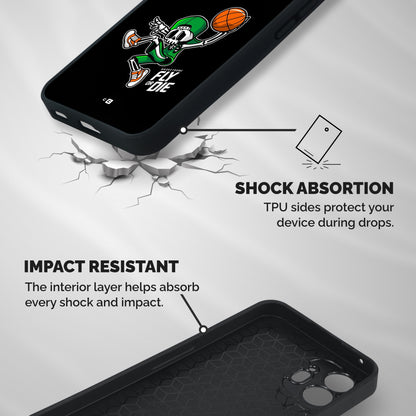 Fly Or Die Shockproof Hybrid Protection (Metal + TPU) Back Case Cover