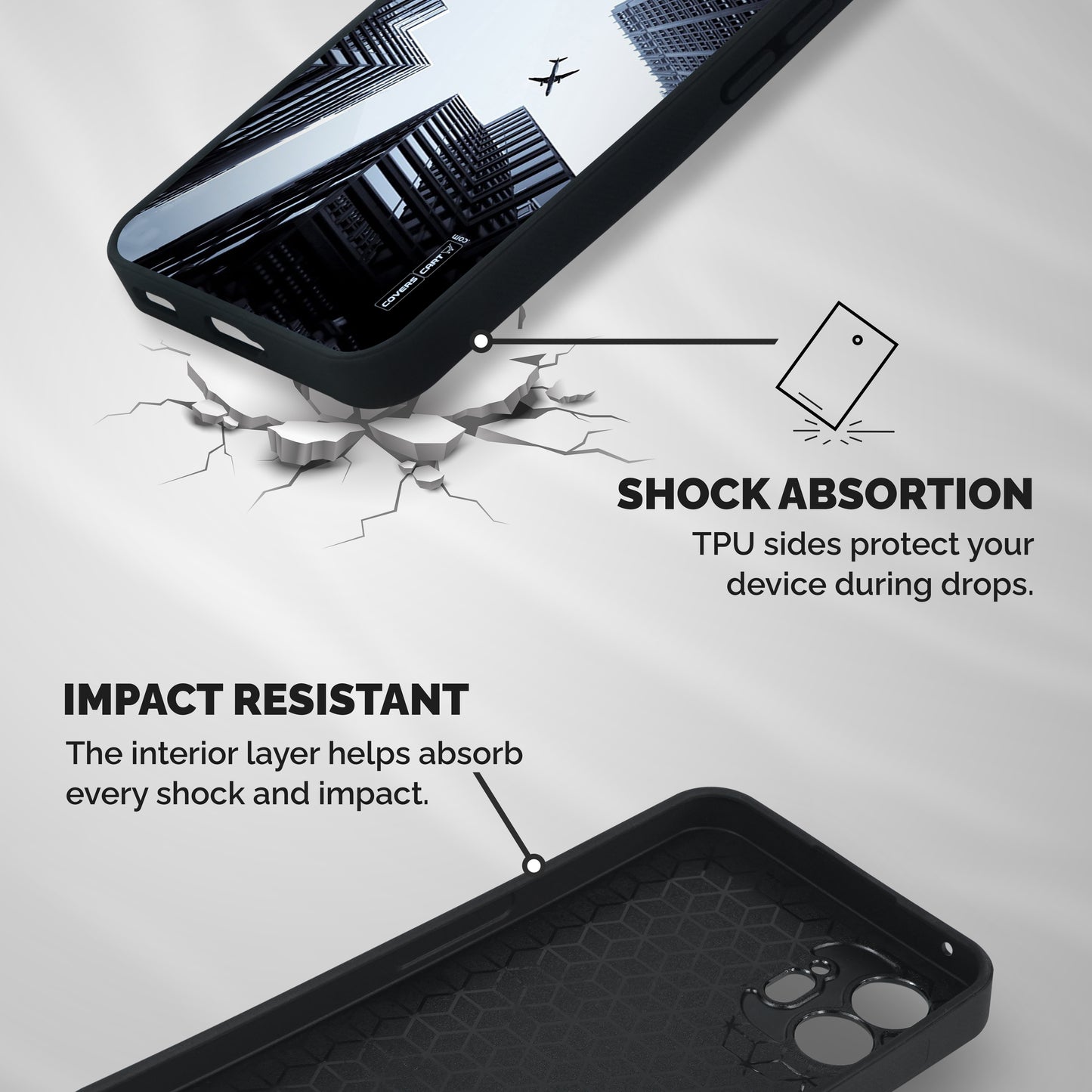 Fly Perspective Shockproof Hybrid Protection (Metal + TPU) Back Case Cover
