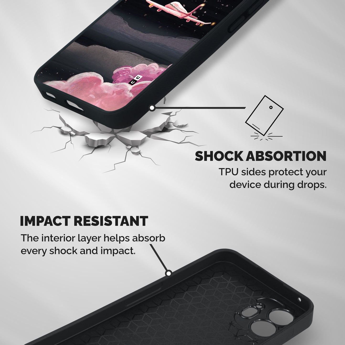 Fly Pink Shockproof Hybrid Protection (Metal + TPU) Back Case Cover