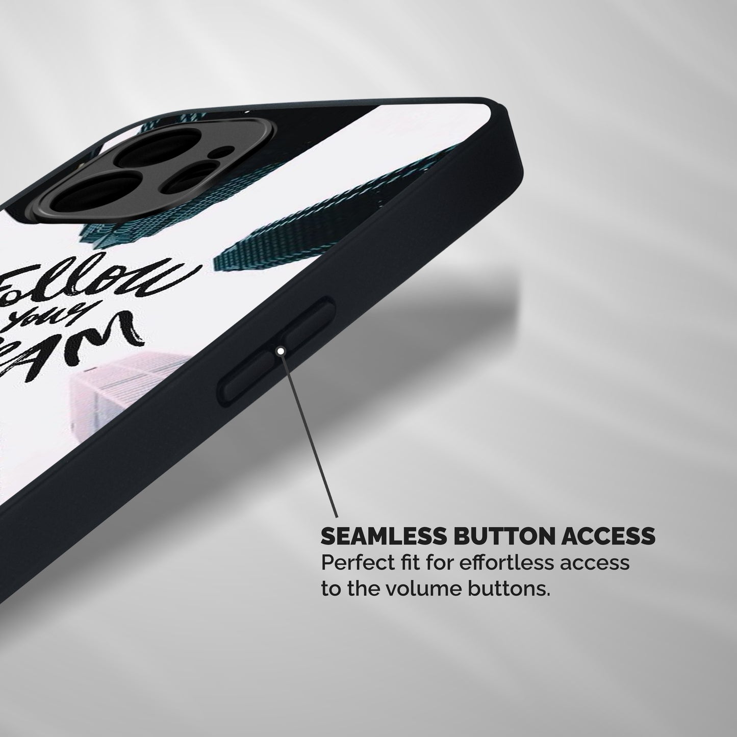 Follow Dream Shockproof Hybrid Protection (Metal + TPU) Back Case Cover