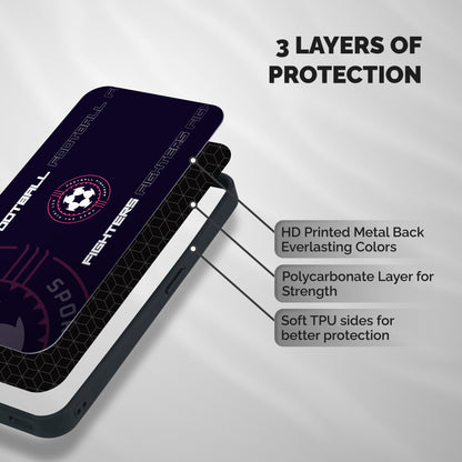 Football Fighters Shockproof Hybrid Protection (Metal + TPU) Back Case Cover