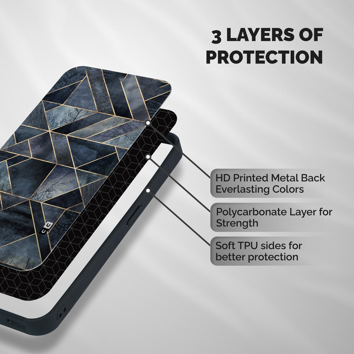 Forest Abstract Lines Shockproof Hybrid Protection (Metal + TPU) Back Case Cover