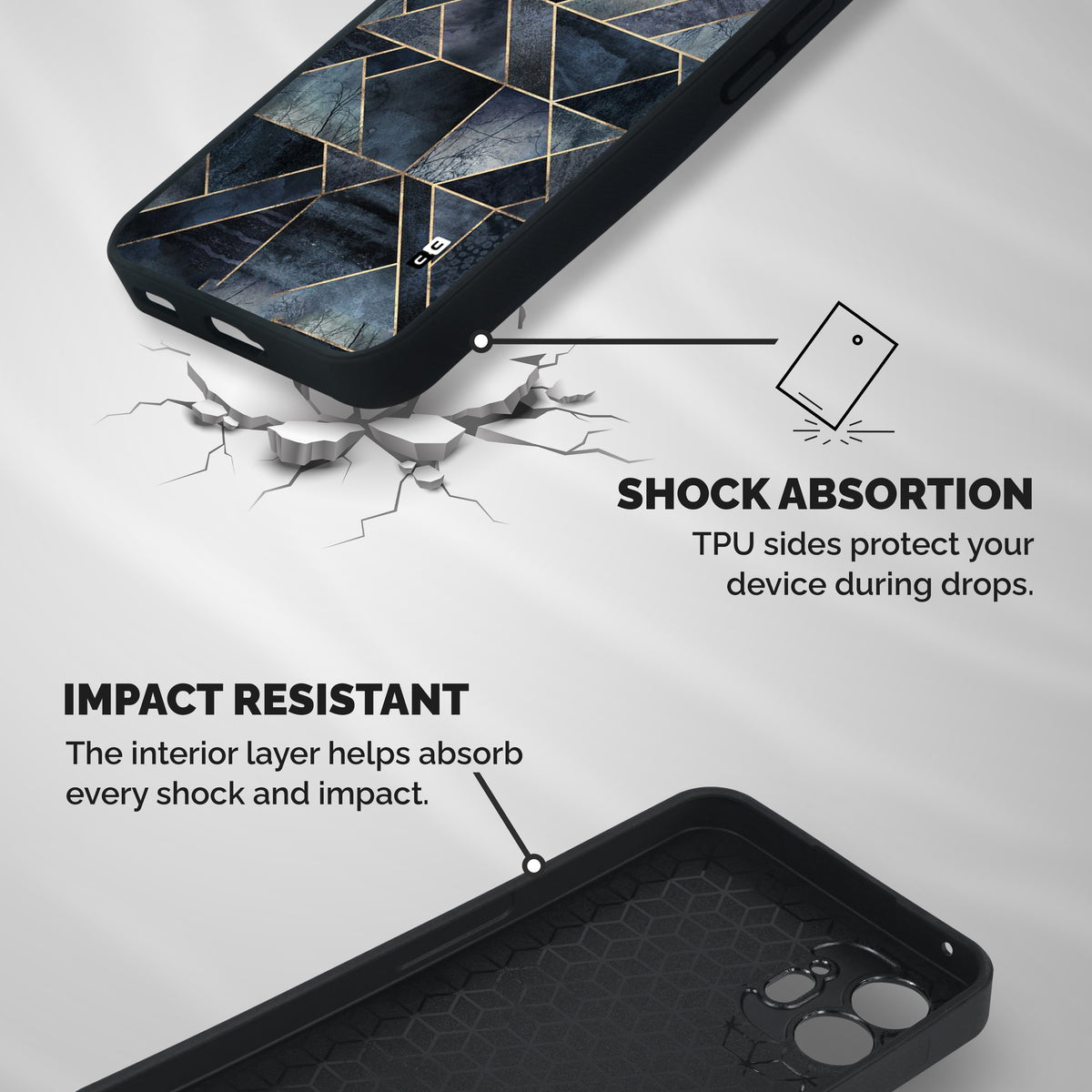 Forest Abstract Lines Shockproof Hybrid Protection (Metal + TPU) Back Case Cover