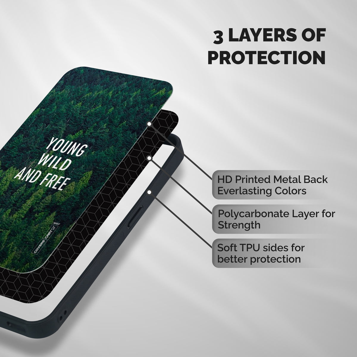 Forest Wanderlust Shockproof Hybrid Protection (Metal + TPU) Back Case Cover