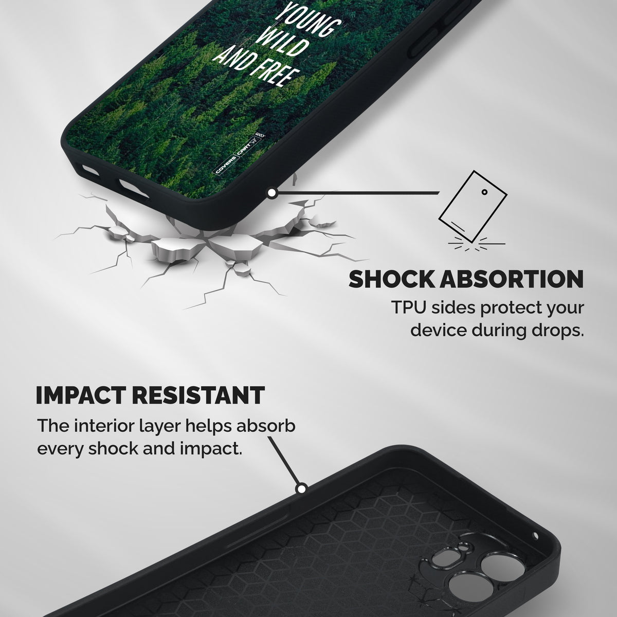 Forest Wanderlust Shockproof Hybrid Protection (Metal + TPU) Back Case Cover