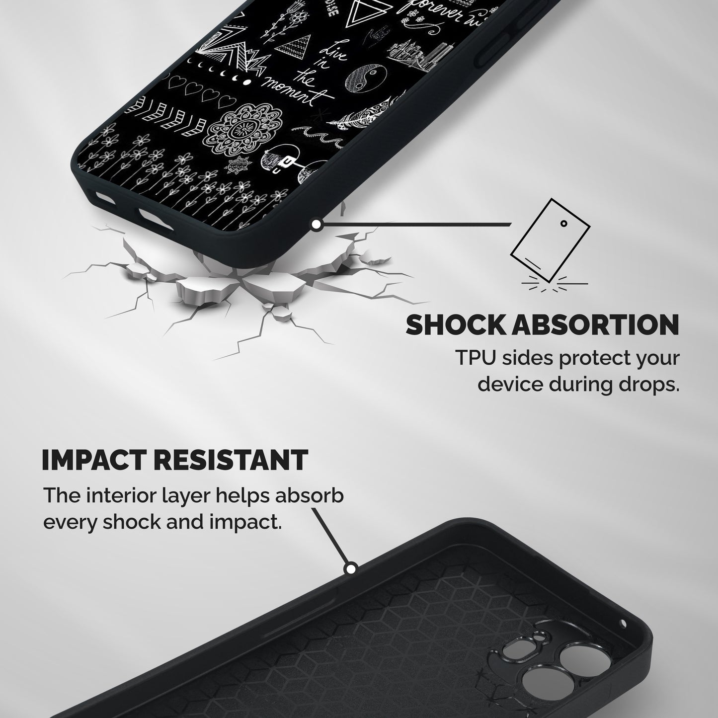 Forever Moment Shockproof Hybrid Protection (Metal + TPU) Back Case Cover