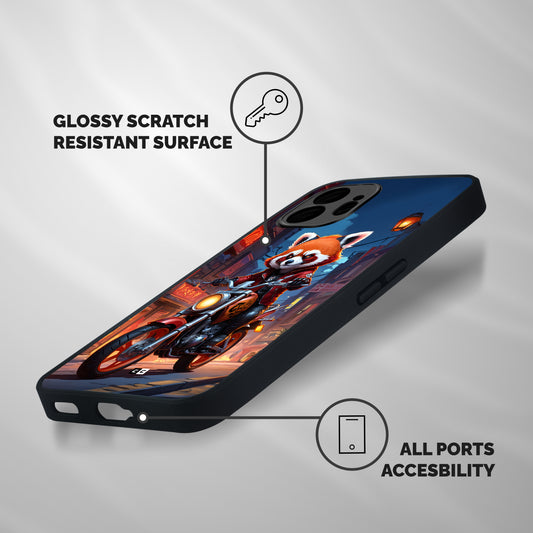 Fox Rider Shockproof Hybrid Protection (Metal + TPU) Back Case Cover
