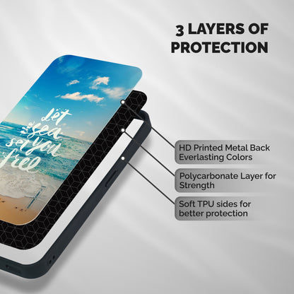Free Sea Shockproof Hybrid Protection (Metal + TPU) Back Case Cover