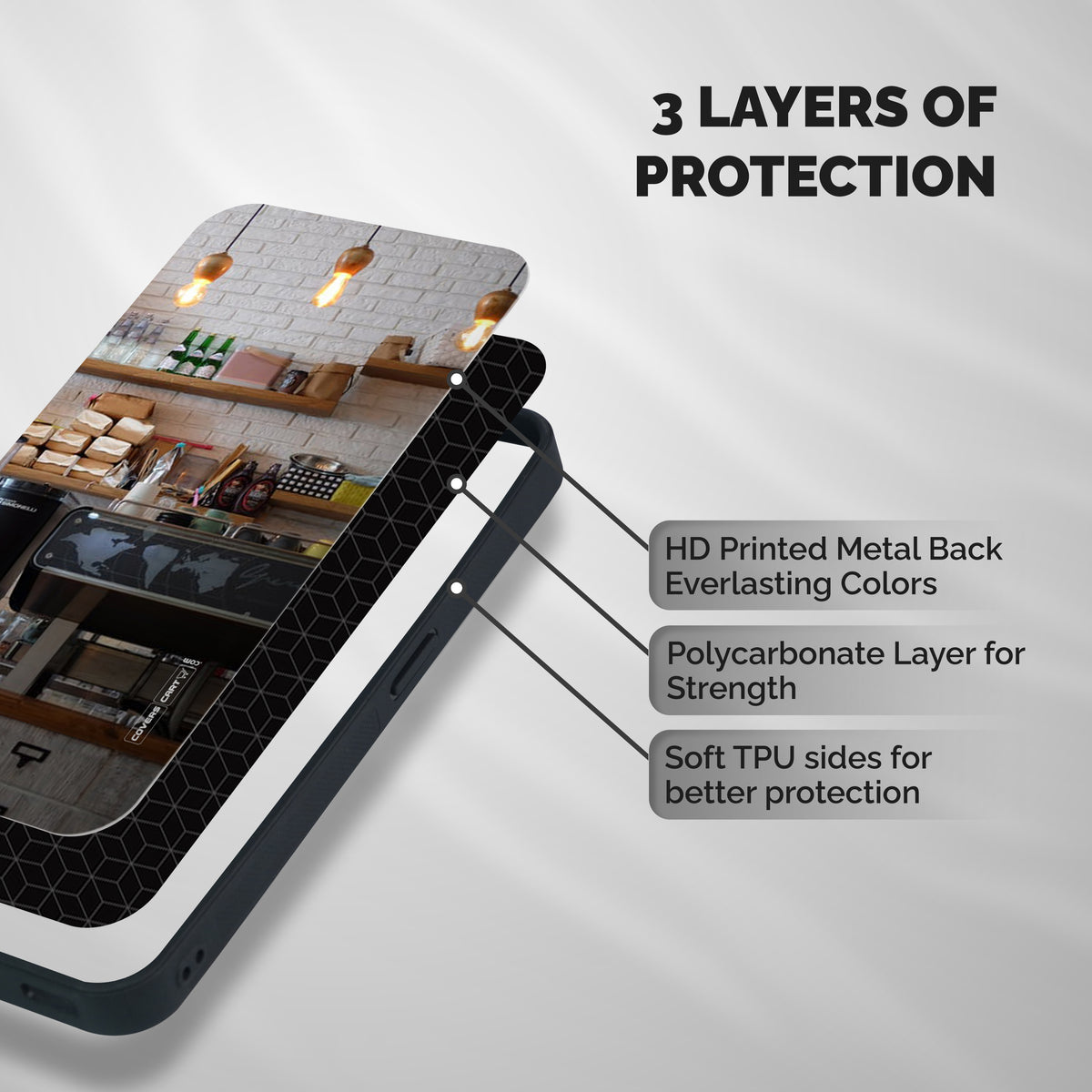 Fresh Brews Shockproof Hybrid Protection (Metal + TPU) Back Case Cover