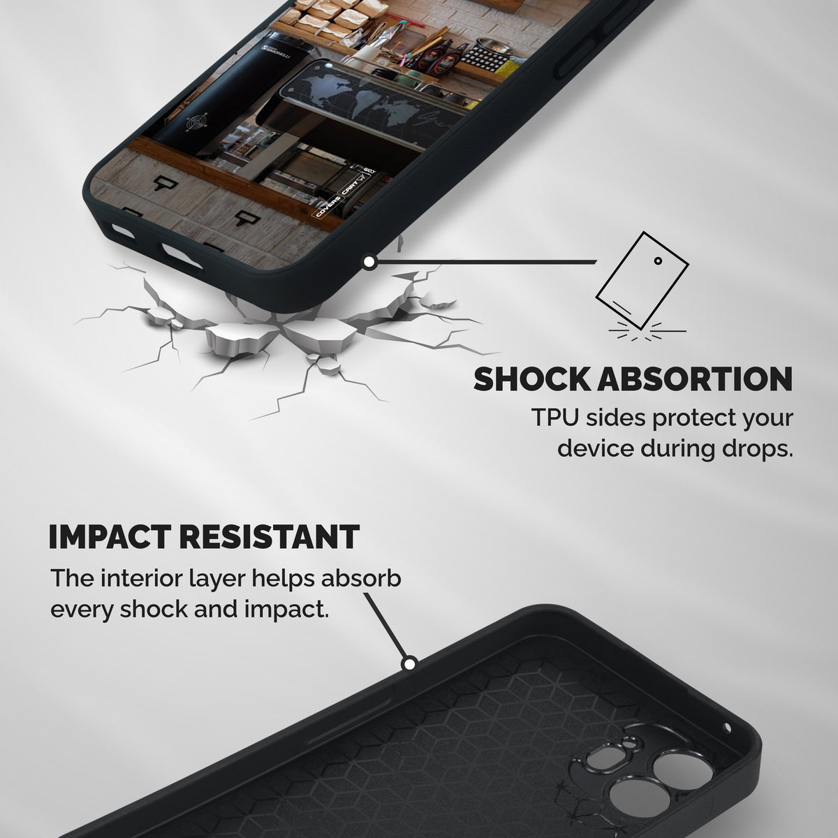 Fresh Brews Shockproof Hybrid Protection (Metal + TPU) Back Case Cover