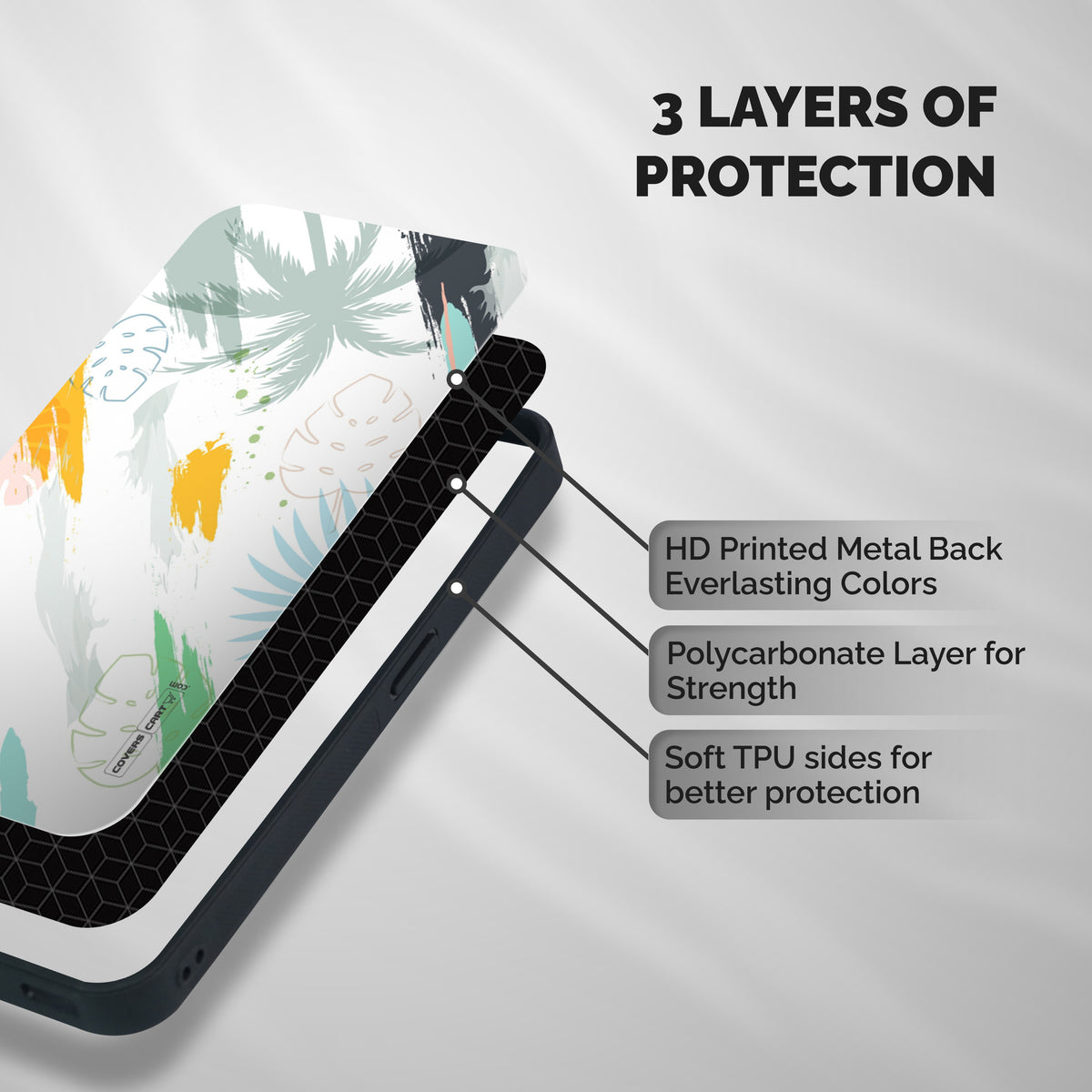 Fresh Colors Splash Shockproof Hybrid Protection (Metal + TPU) Back Case Cover