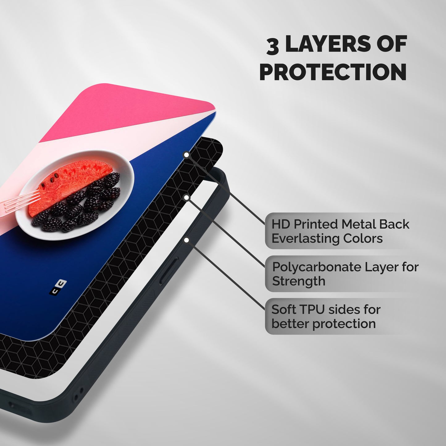 Fresh Fruit Season Shockproof Hybrid Protection (Metal + TPU) Back Case Cover