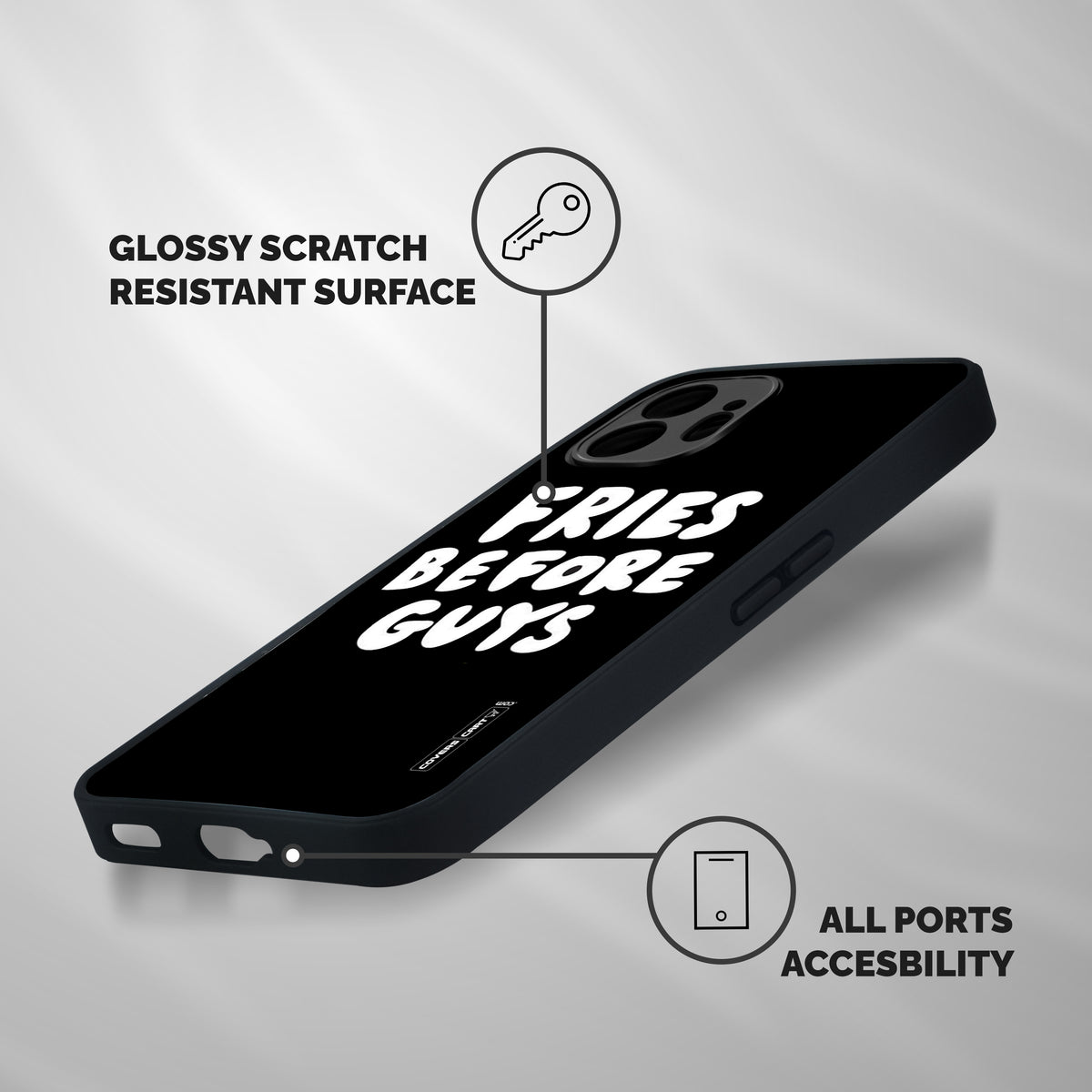 Fries Always Shockproof Hybrid Protection (Metal + TPU) Back Case Cover