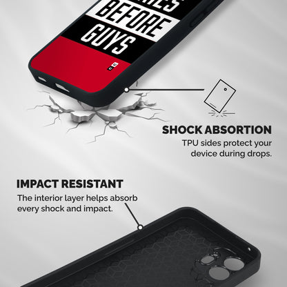 Fries Love Stripes Shockproof Hybrid Protection (Metal + TPU) Back Case Cover
