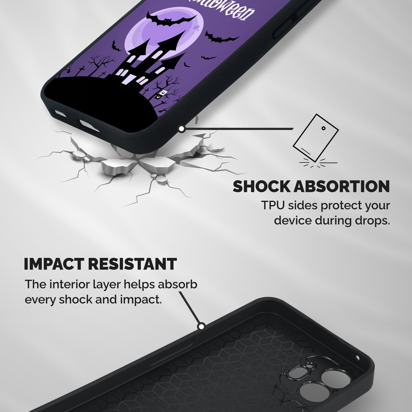 Fun Halloween Shockproof Hybrid Protection (Metal + TPU) Back Case Cover