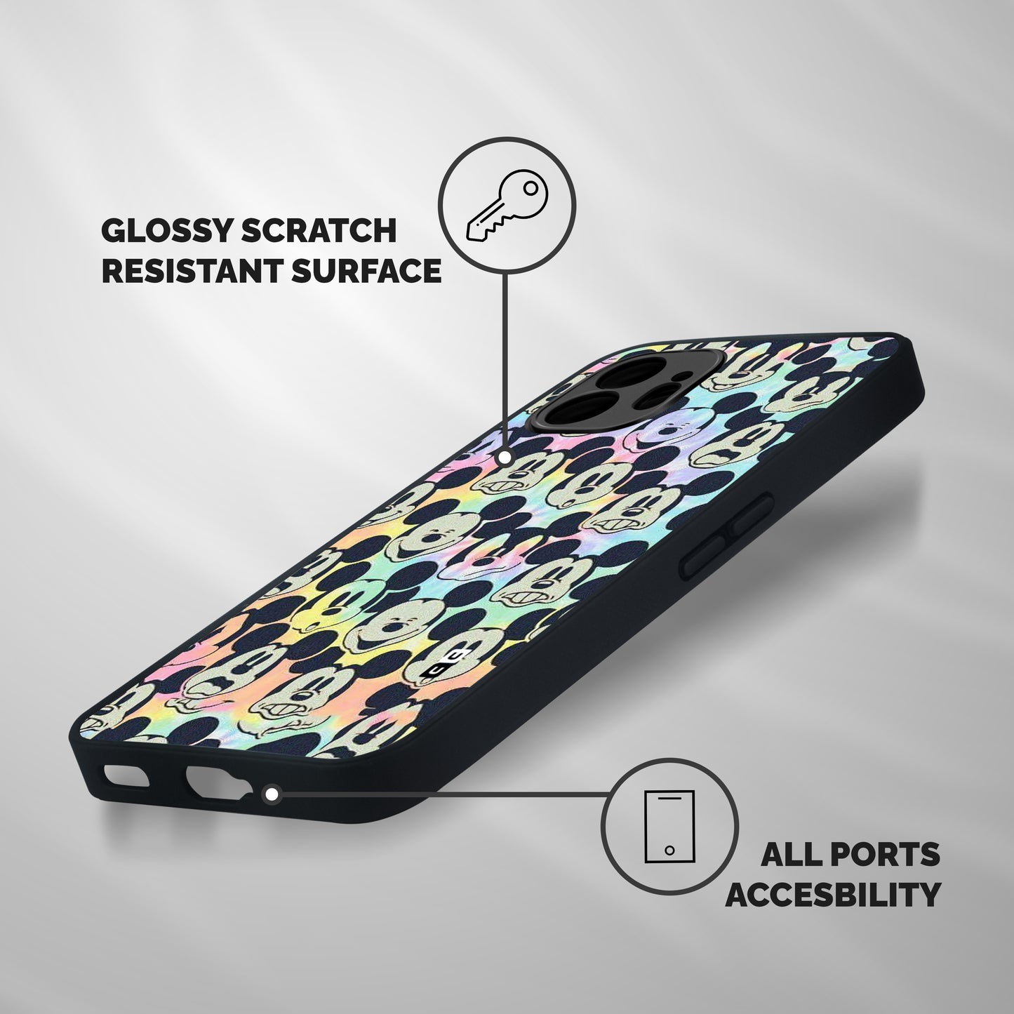 Fun Rainbow Faces Shockproof Hybrid Protection (Metal + TPU) Back Case Cover