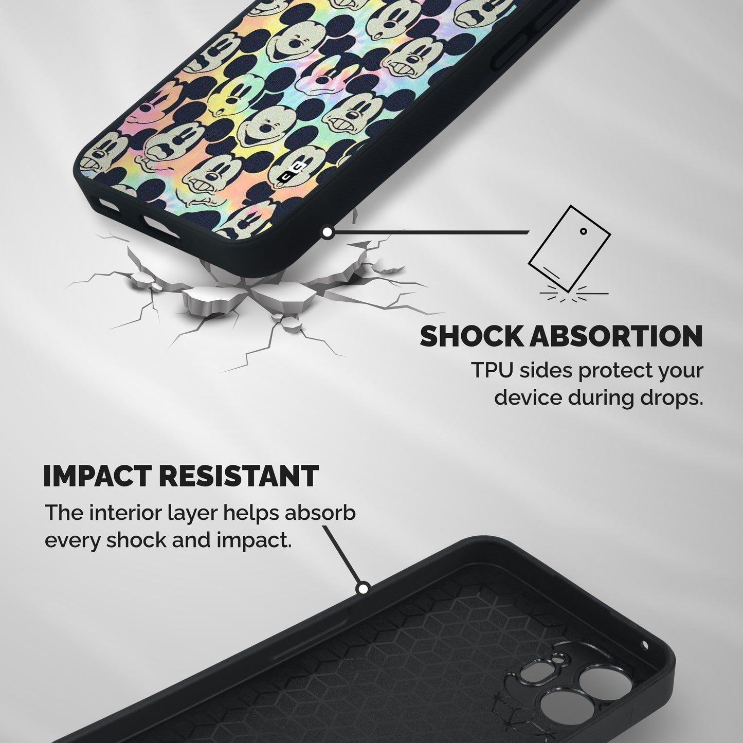 Fun Rainbow Faces Shockproof Hybrid Protection (Metal + TPU) Back Case Cover