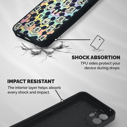 Fun Rainbow Faces Shockproof Hybrid Protection (Metal + TPU) Back Case Cover