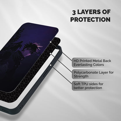 Fushiguro Demon Crows Shockproof Hybrid Protection (Metal + TPU) Back Case Cover