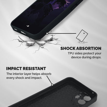 Fushiguro Demon Crows Shockproof Hybrid Protection (Metal + TPU) Back Case Cover
