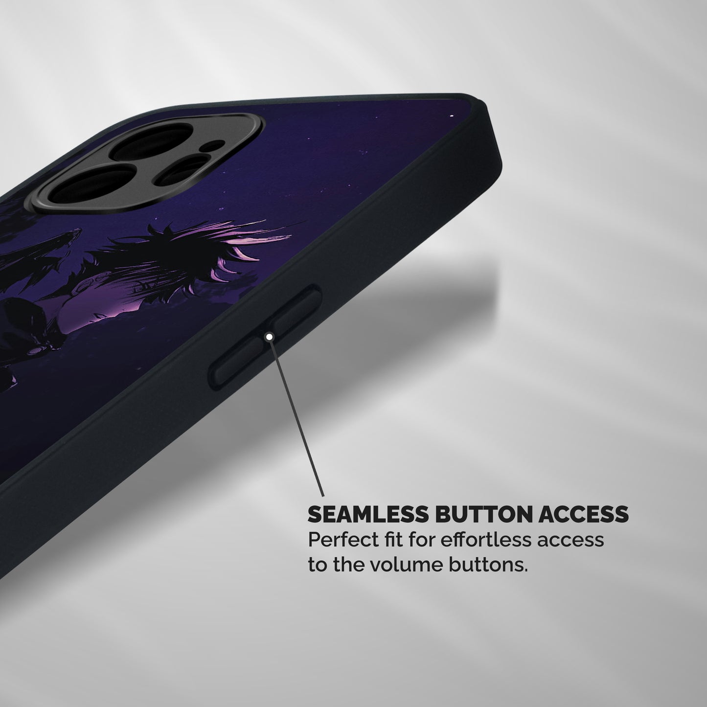 Fushiguro Demon Crows Shockproof Hybrid Protection (Metal + TPU) Back Case Cover