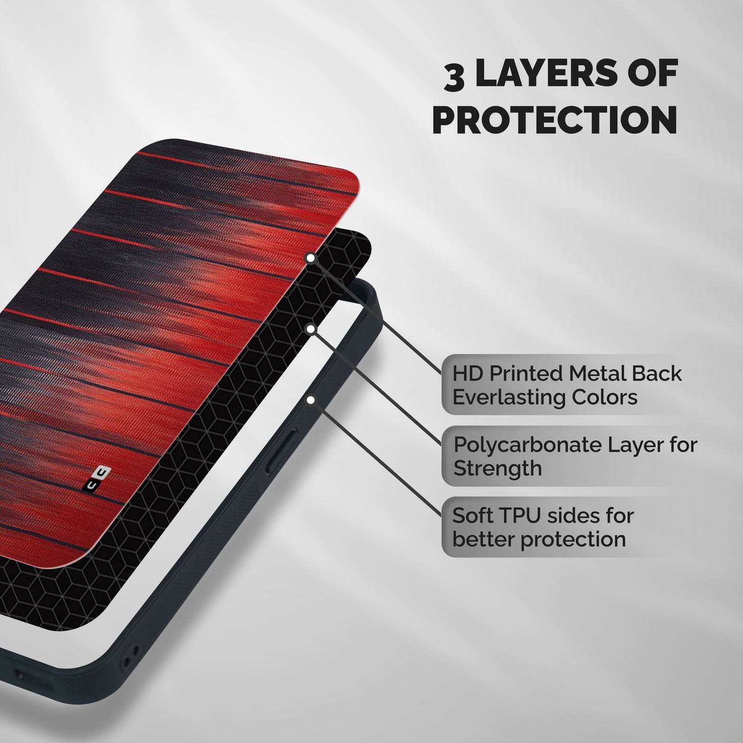 Fusion Shade Shockproof Hybrid Protection (Metal + TPU) Back Case Cover