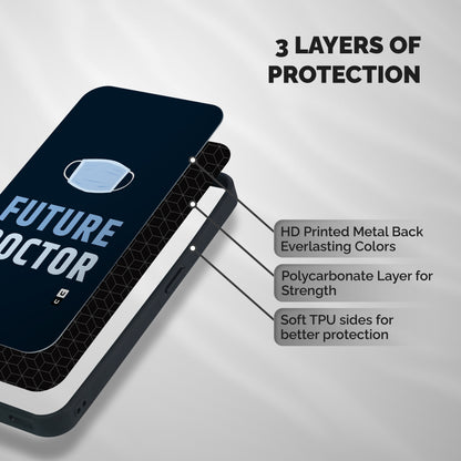 Future Doctor Shockproof Hybrid Protection (Metal + TPU) Back Case Cover