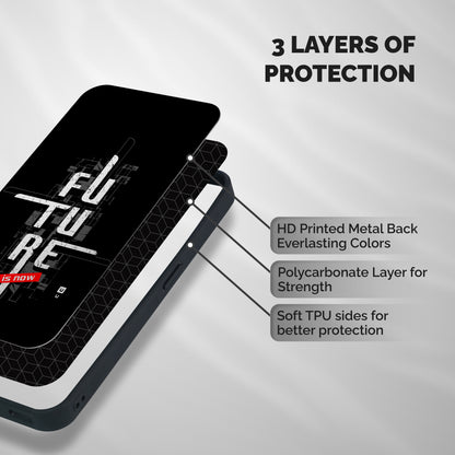 Future is Now Shockproof Hybrid Protection (Metal + TPU) Back Case Cover