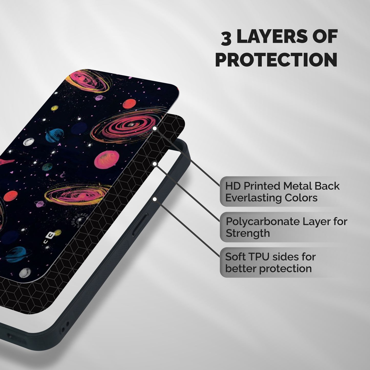 Galaxy Beauty Shockproof Hybrid Protection (Metal + TPU) Back Case Cover